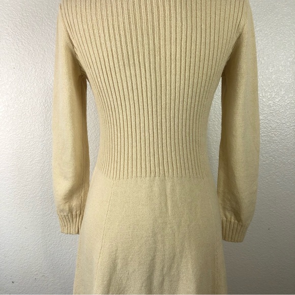 St. John Knits Vintage Cream Sweater Dress - Picture 9 of 14